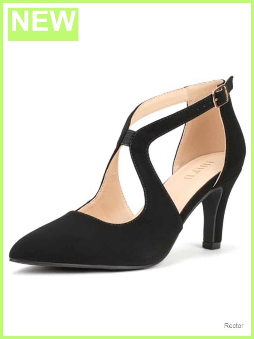 Closed Toe High Heels Comfortable Dress Pumps with Buckle Ankle Strap